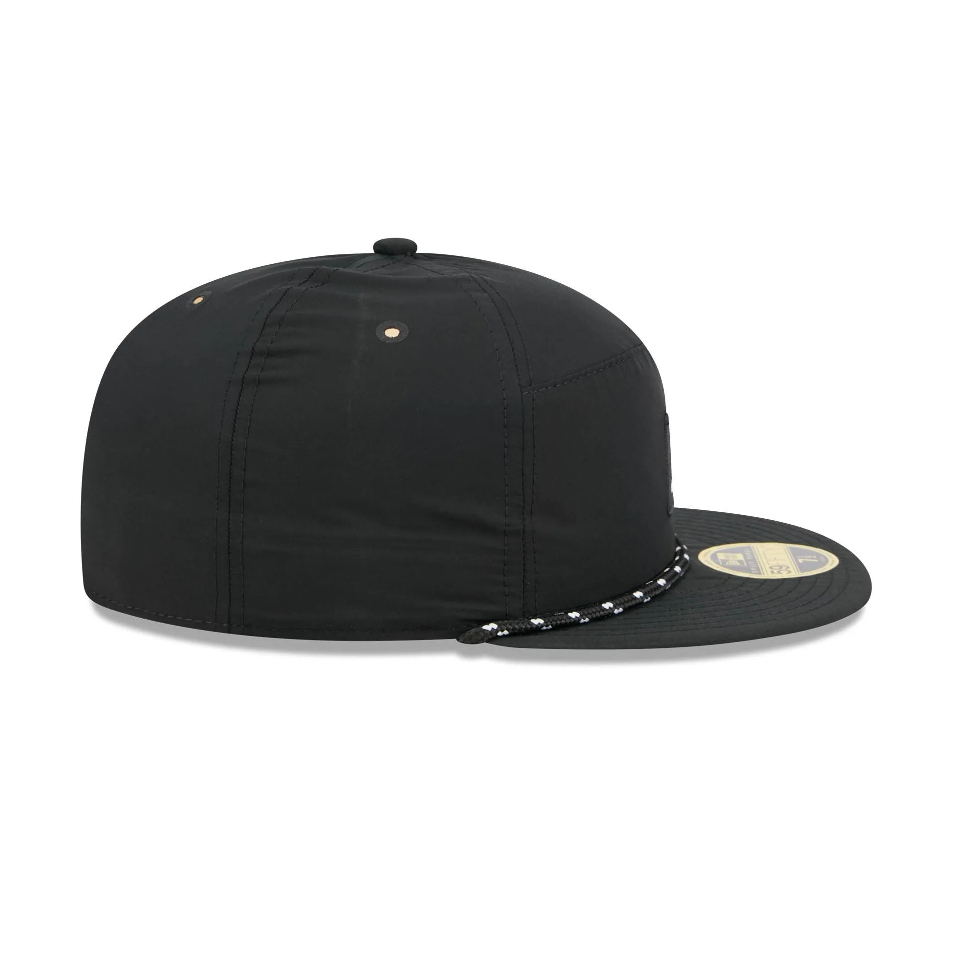 Atlanta Braves Black Poly Rope Split Panel 59FIFTY Fitted Hat sold by New Era product image thumbnail 5