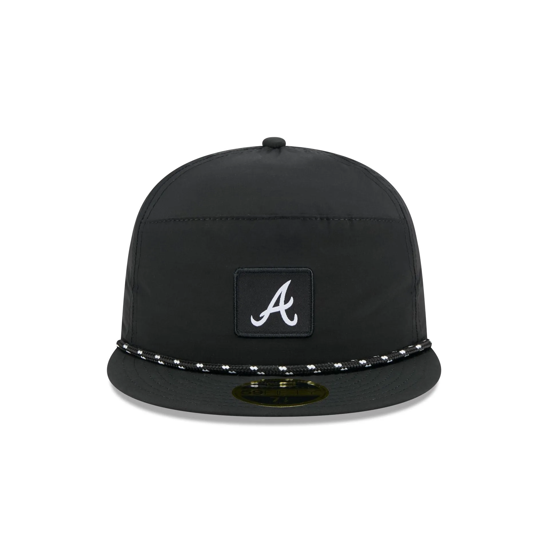 Atlanta Braves Black Poly Rope Split Panel 59FIFTY Fitted Hat sold by New Era product image thumbnail 2
