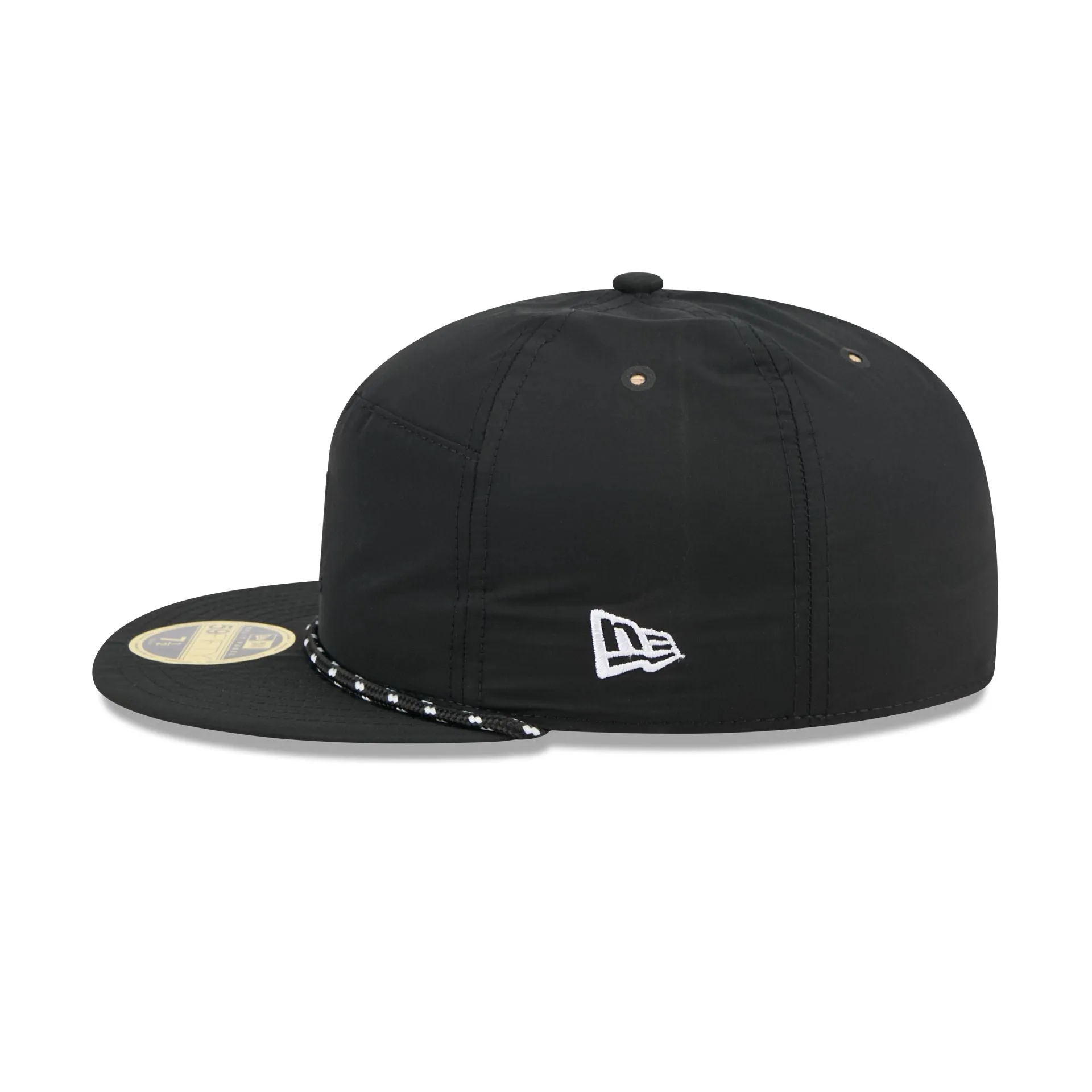 Atlanta Braves Black Poly Rope Split Panel 59FIFTY Fitted Hat sold by New Era product image thumbnail 4