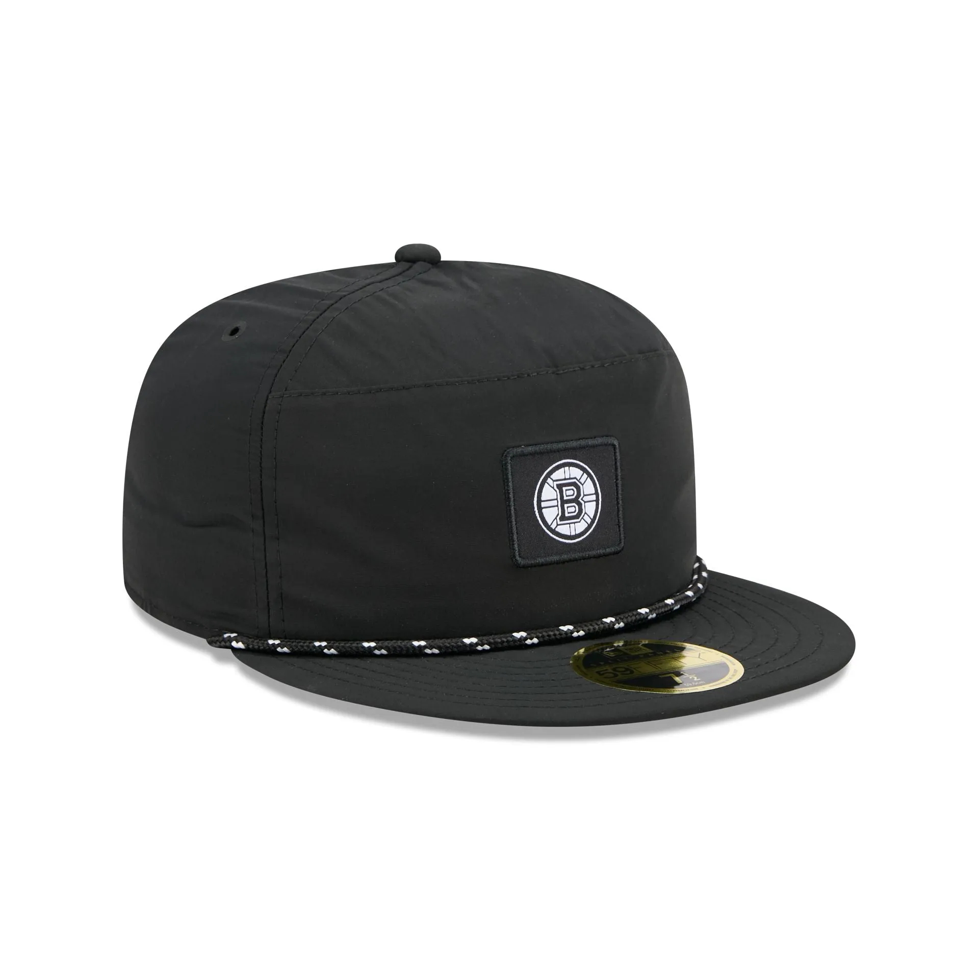 Boston Bruins Black Poly Rope Split Panel 59FIFTY Fitted Hat sold by New Era product image thumbnail 3