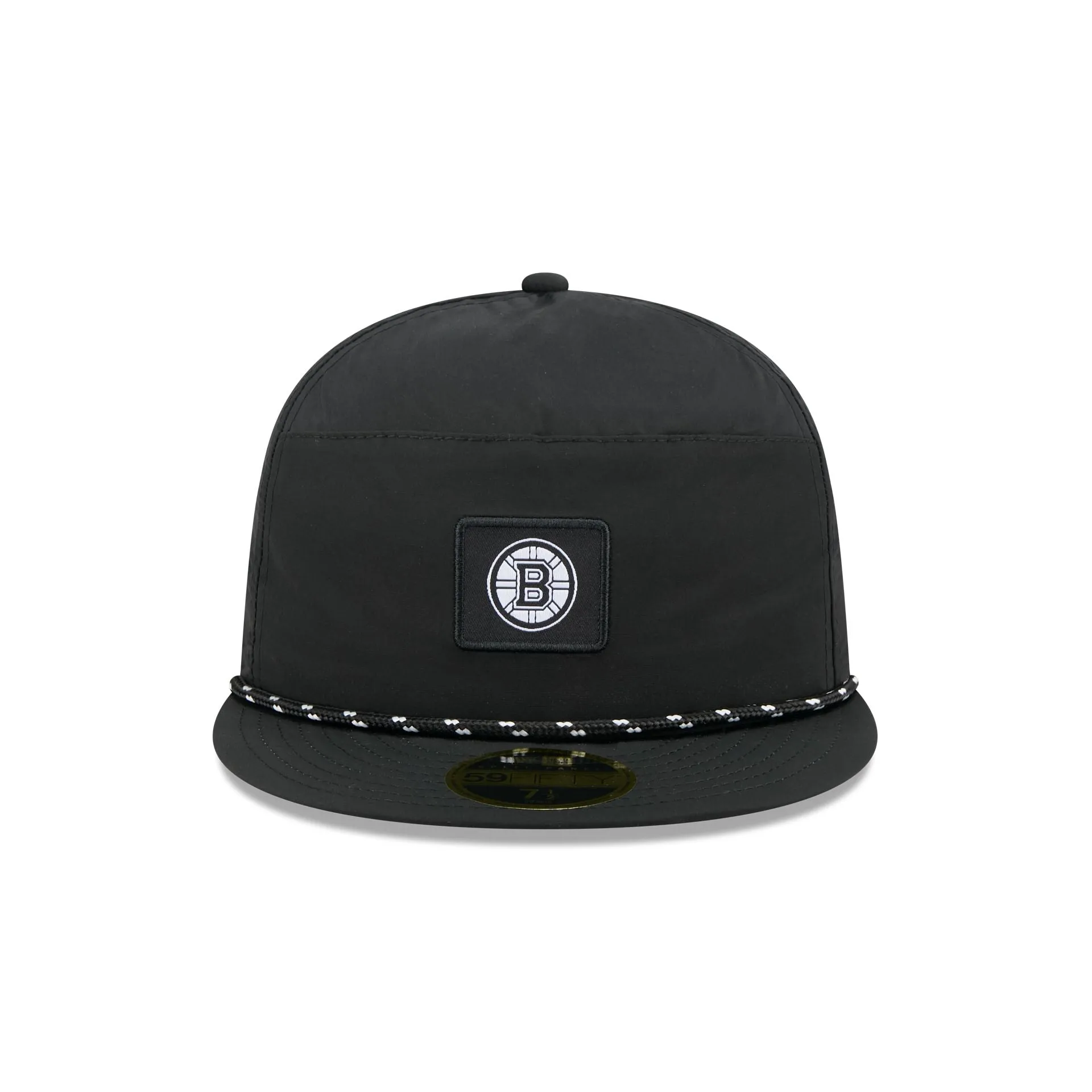 Boston Bruins Black Poly Rope Split Panel 59FIFTY Fitted Hat sold by New Era product image thumbnail 2