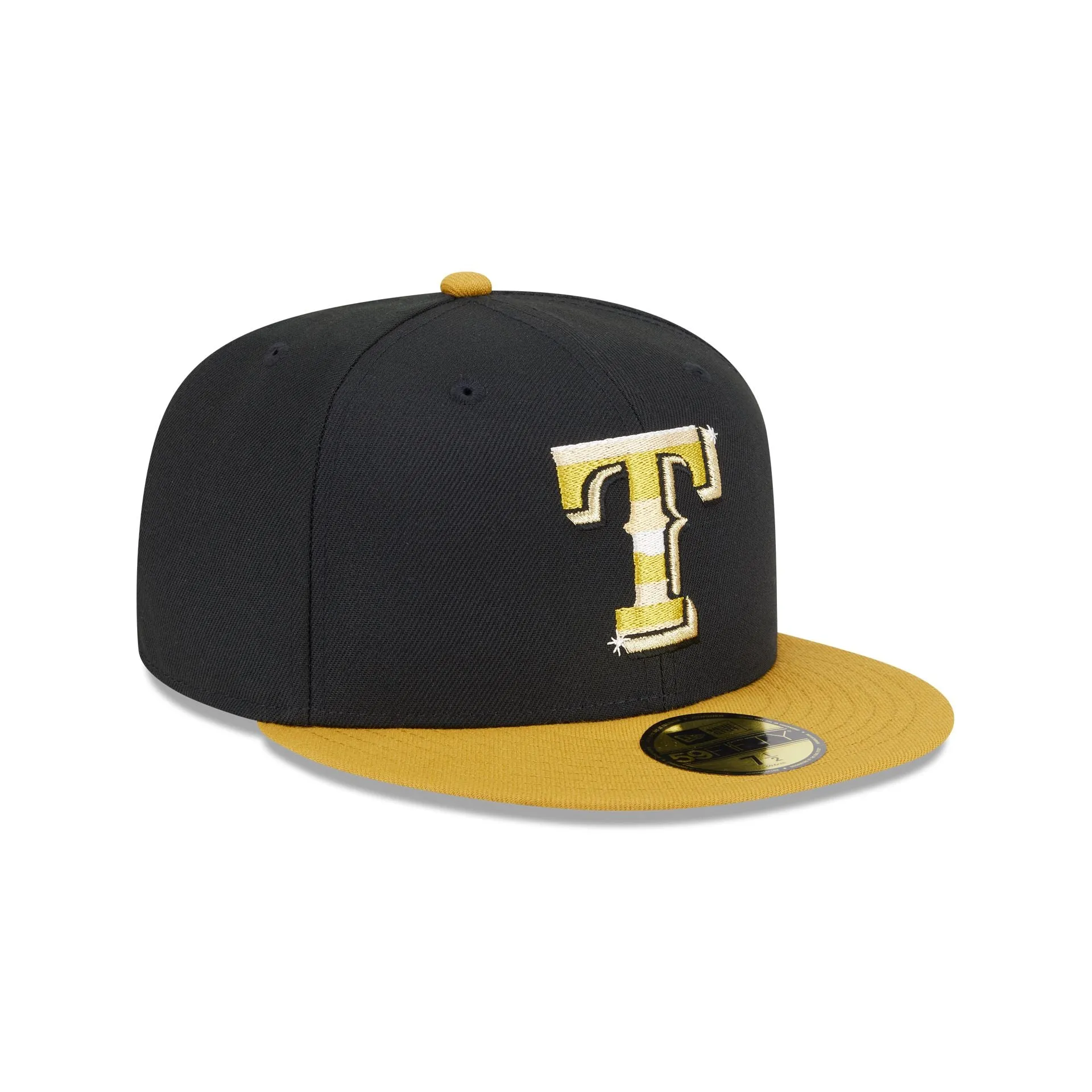 Texas Rangers Metallic Gold Logo 59FIFTY Fitted Hat sold by New Era product image thumbnail 3