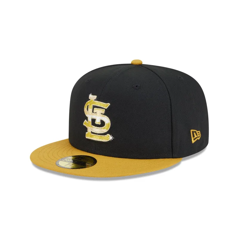 St. Louis Cardinals Metallic Gold Logo 59FIFTY Fitted Hat sold by New Era