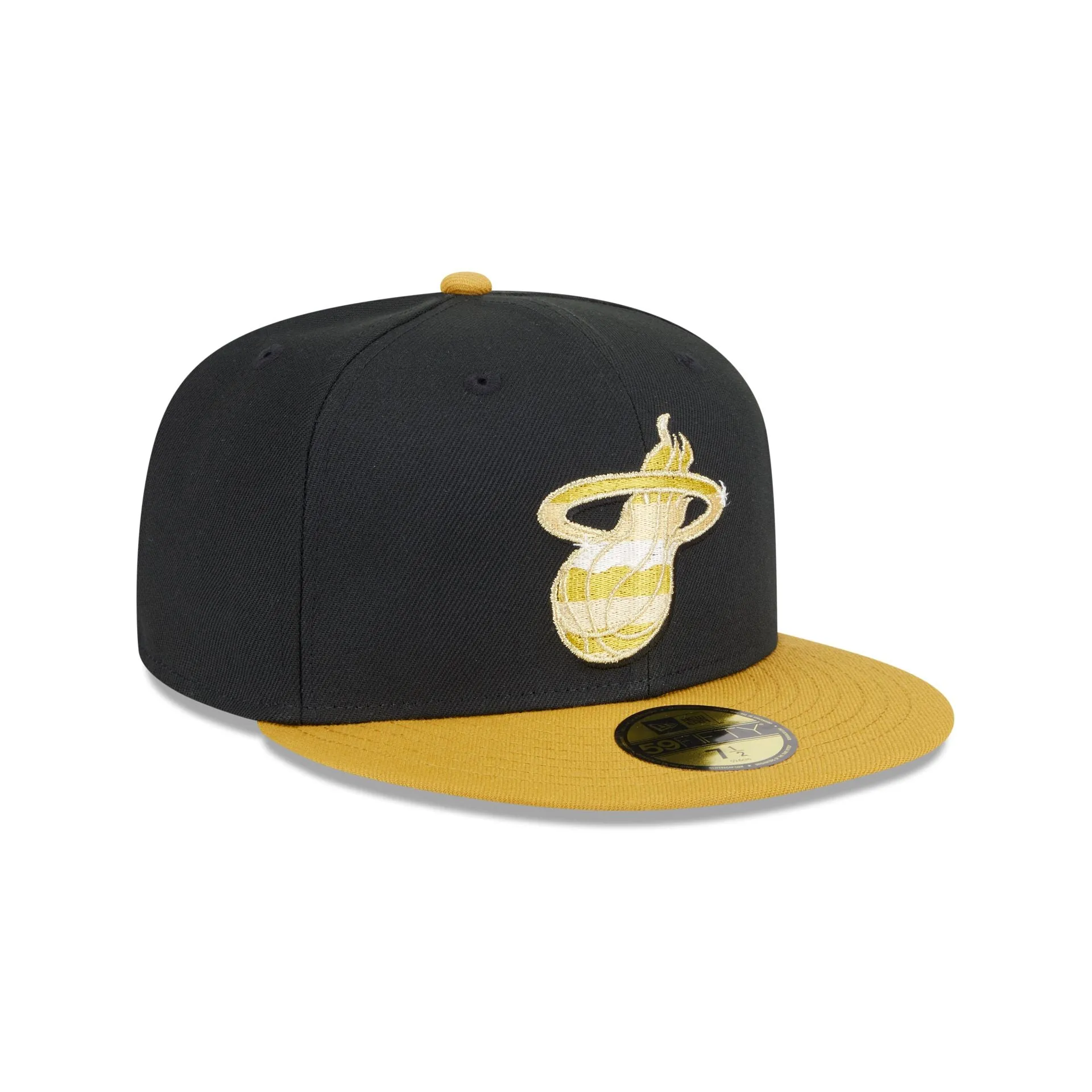 Miami Heat Metallic Gold Logo 59FIFTY Fitted Hat sold by New Era product image thumbnail 3