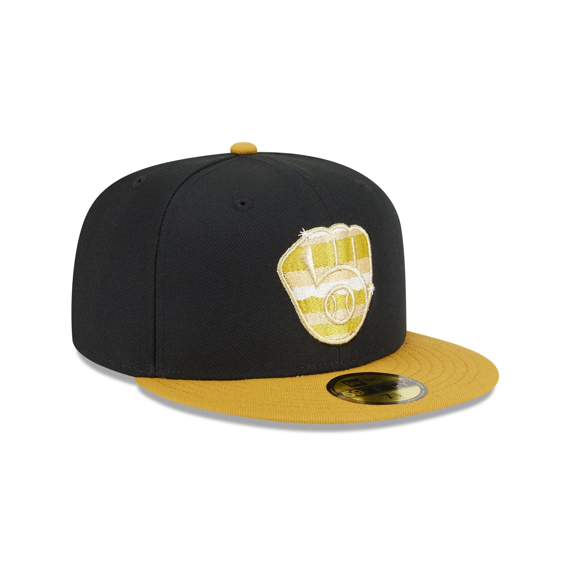 Milwaukee Brewers Metallic Gold Logo 59FIFTY Fitted Hat sold by New Era product image thumbnail 3