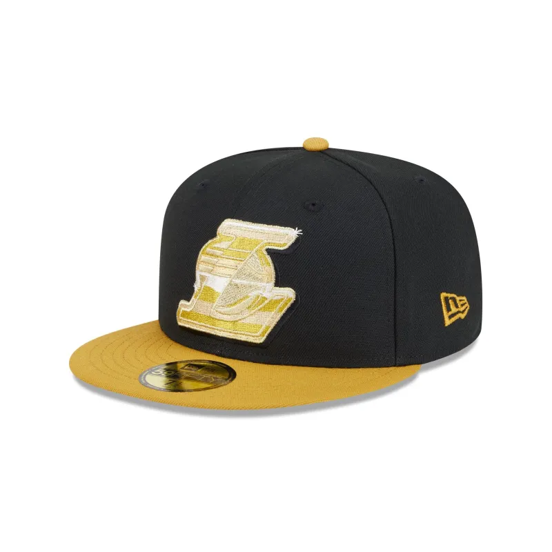 Los Angeles Lakers Metallic Gold Logo 59FIFTY Fitted Hat sold by New Era