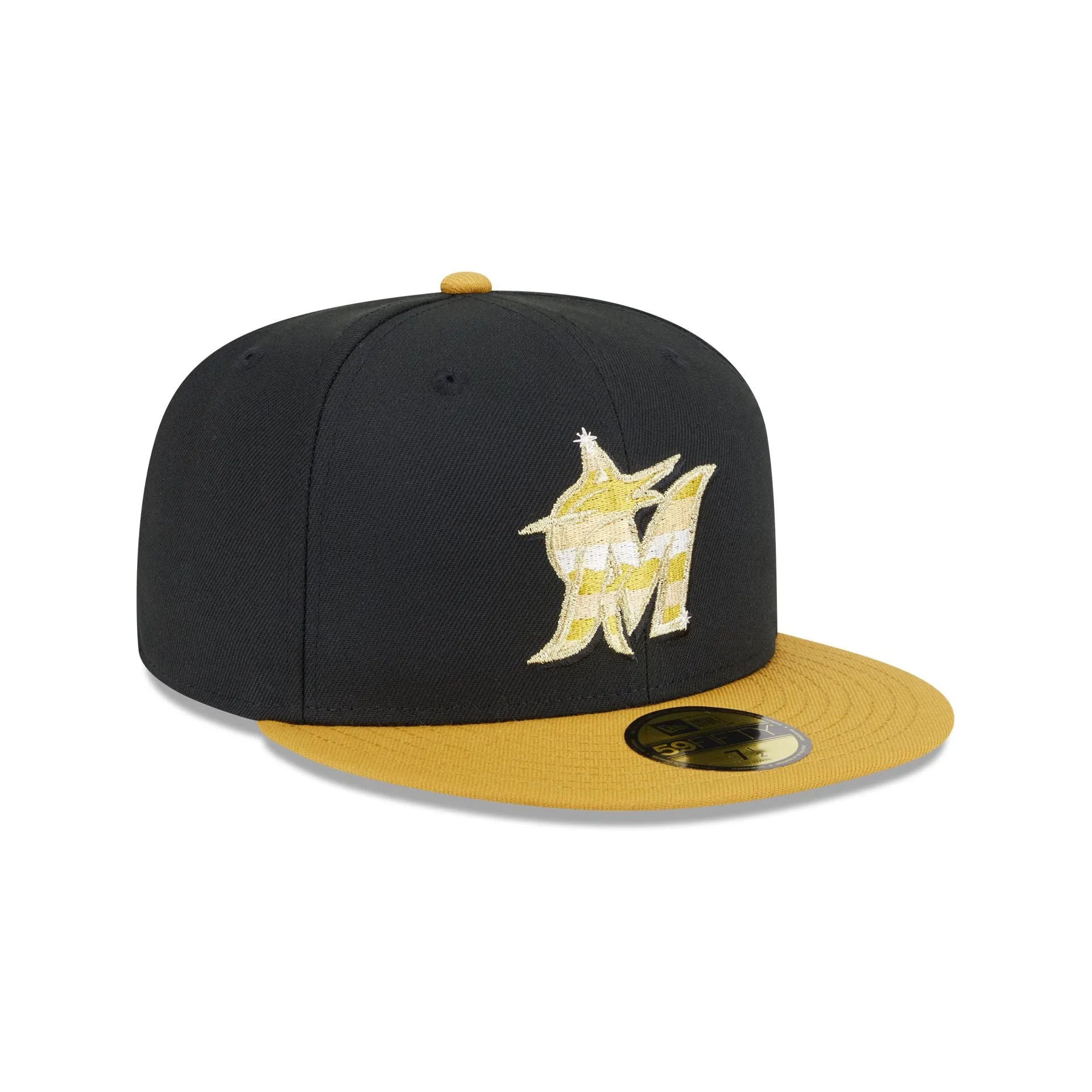 Miami Marlins Metallic Gold Logo 59FIFTY Fitted Hat sold by New Era product image thumbnail 3