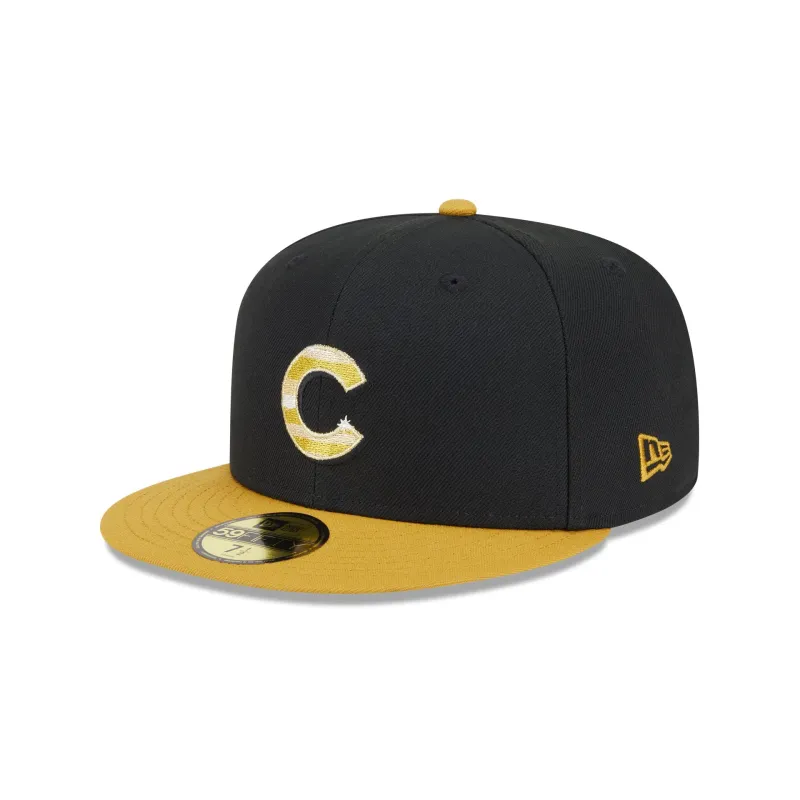 Chicago Cubs Metallic Gold Logo 59FIFTY Fitted Hat sold by New Era