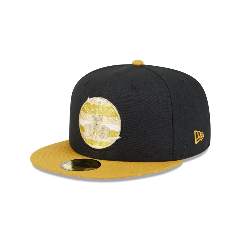 Boston Celtics Metallic Gold Logo 59FIFTY Fitted Hat sold by New Era