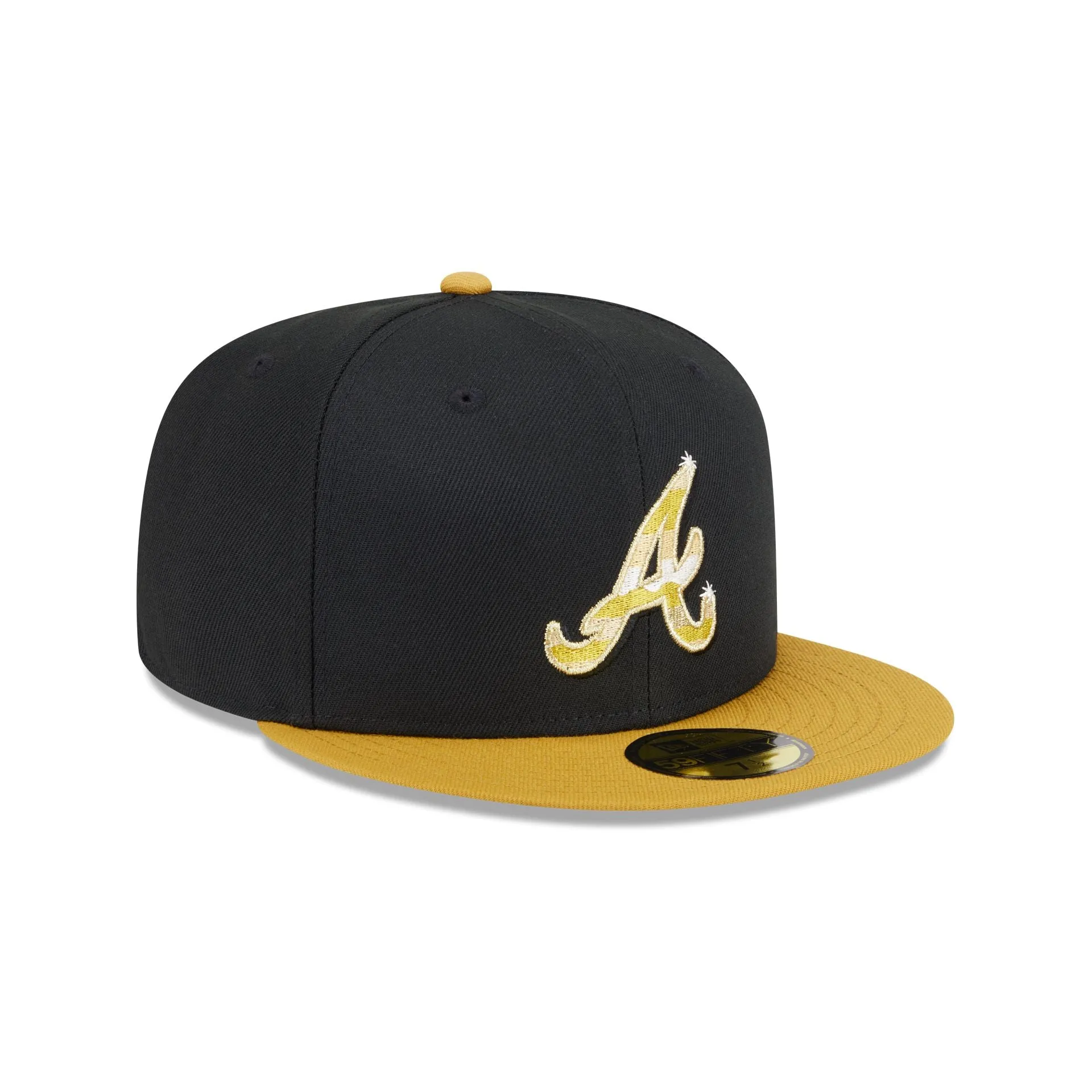 Atlanta Braves Metallic Gold Logo 59FIFTY Fitted Hat sold by New Era product image thumbnail 3