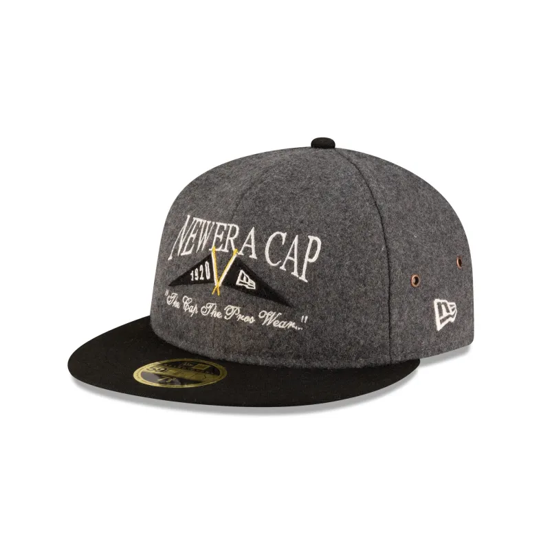 New Era Cap Heather Gray Retro Crown 59FIFTY Fitted Hat sold by New Era
