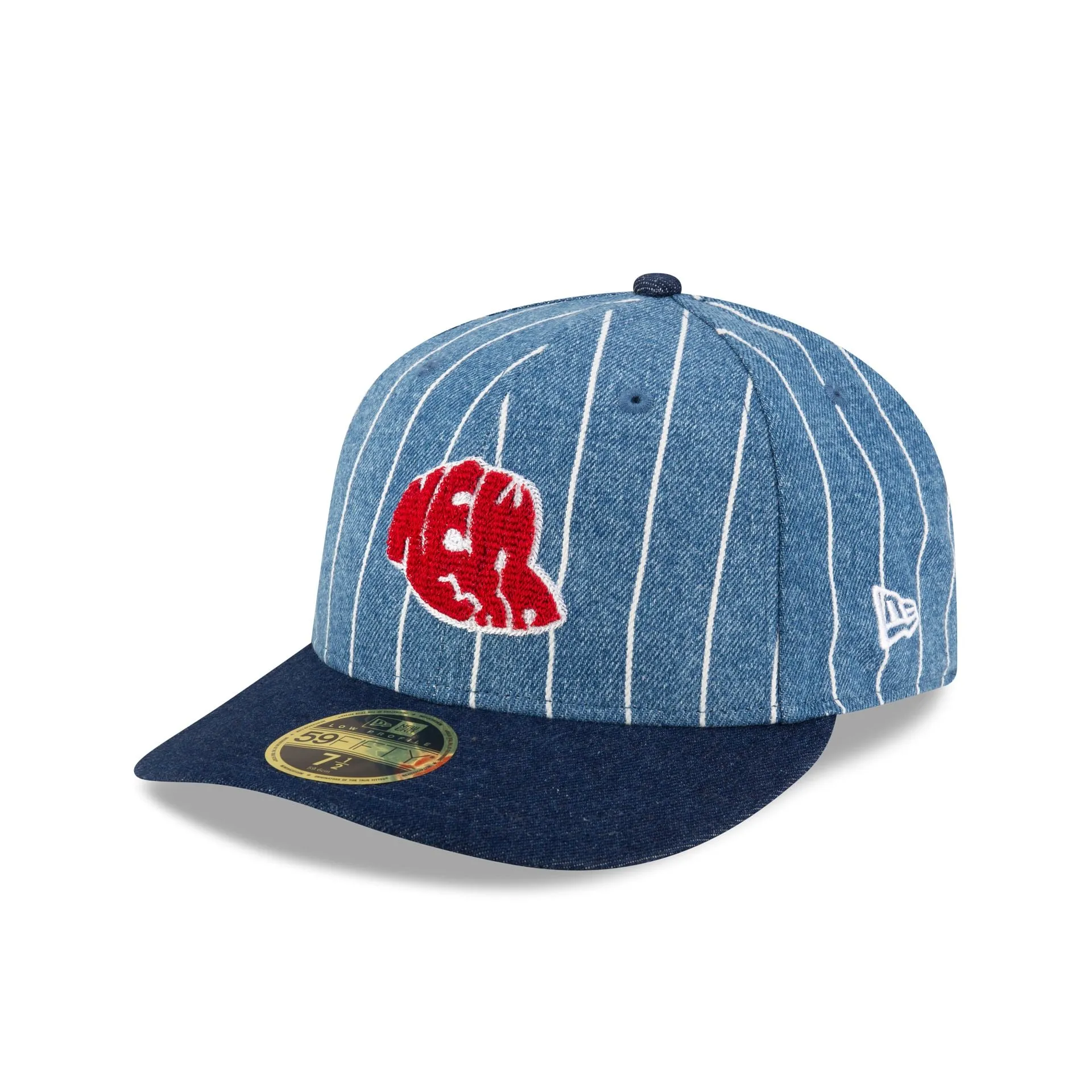 New Era Cap Denim Pinstripe Low Profile 59FIFTY Fitted Hat sold by New Era