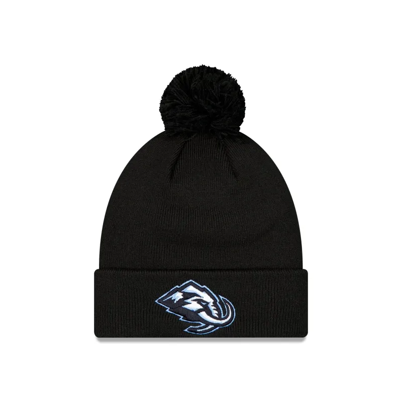 Utah Mammoth Black Pom Knit Hat sold by New Era