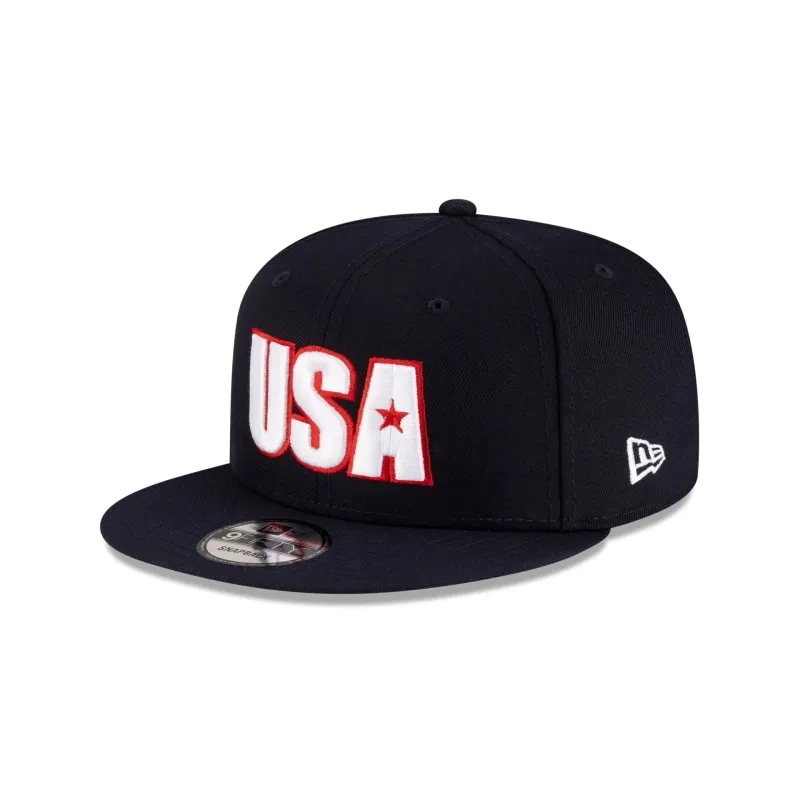 New Era Cap USA Star Navy 9FIFTY Snapback Hat sold by New Era