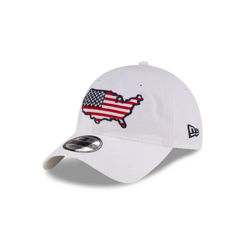 New Era Cap USA Country White 9TWENTY Adjustable Hat sold by New Era