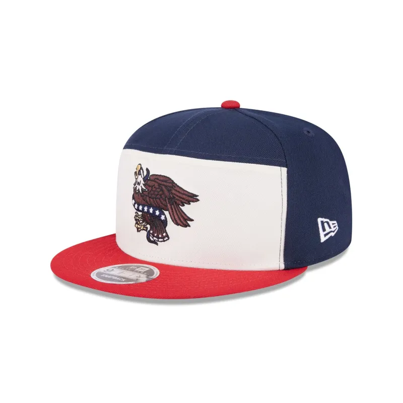 New Era Cap Americana Split Panel 9FIFTY Snapback Hat sold by New Era
