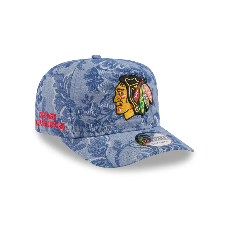Chicago Blackhawks Denim Jacquard Golfer Hat sold by New Era