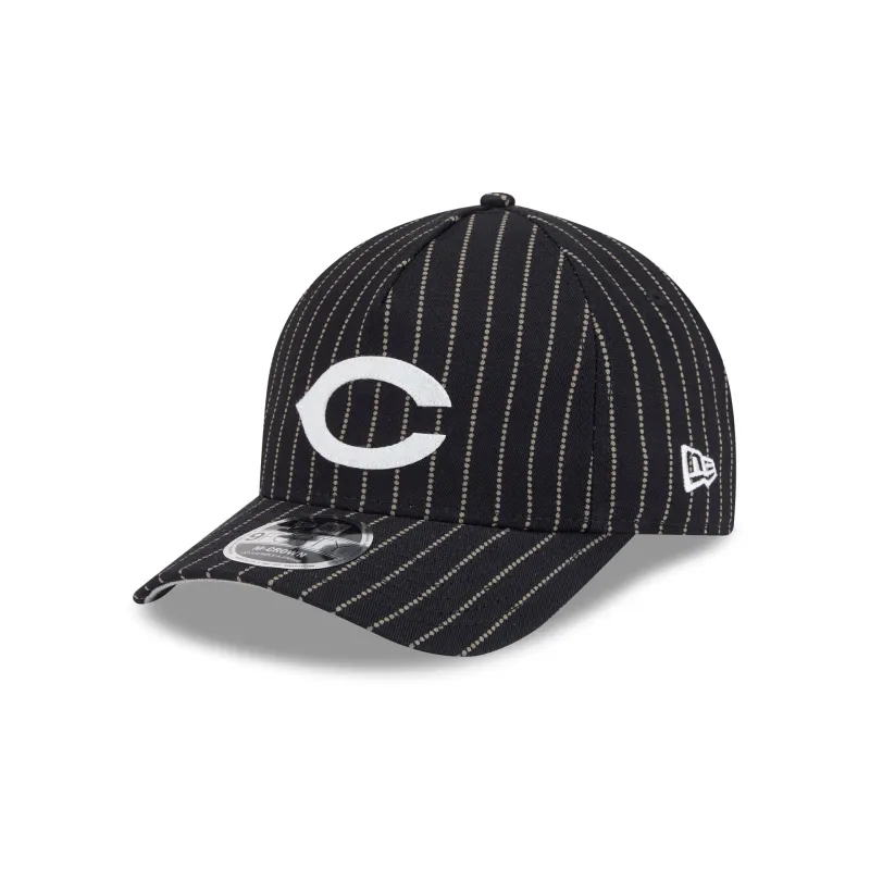 Chicago Cubs Dotted Pinstripe 9FORTY M-Crown A-Frame Adjustable Hat sold by New Era