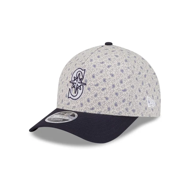 Seattle Mariners Micro Print 9FORTY M-Crown A-Frame Adjustable Hat sold by New Era