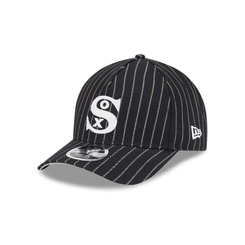 Chicago White Sox Dotted Pinstripe 9FORTY M-Crown A-Frame Adjustable Hat sold by New Era