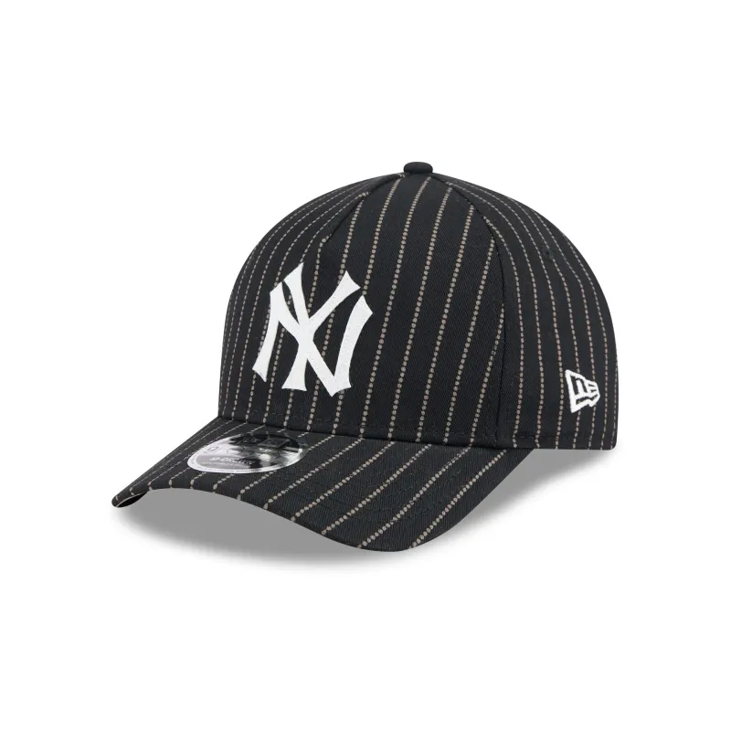New York Yankees Dotted Pinstripe 9FORTY M-Crown A-Frame Adjustable Hat sold by New Era