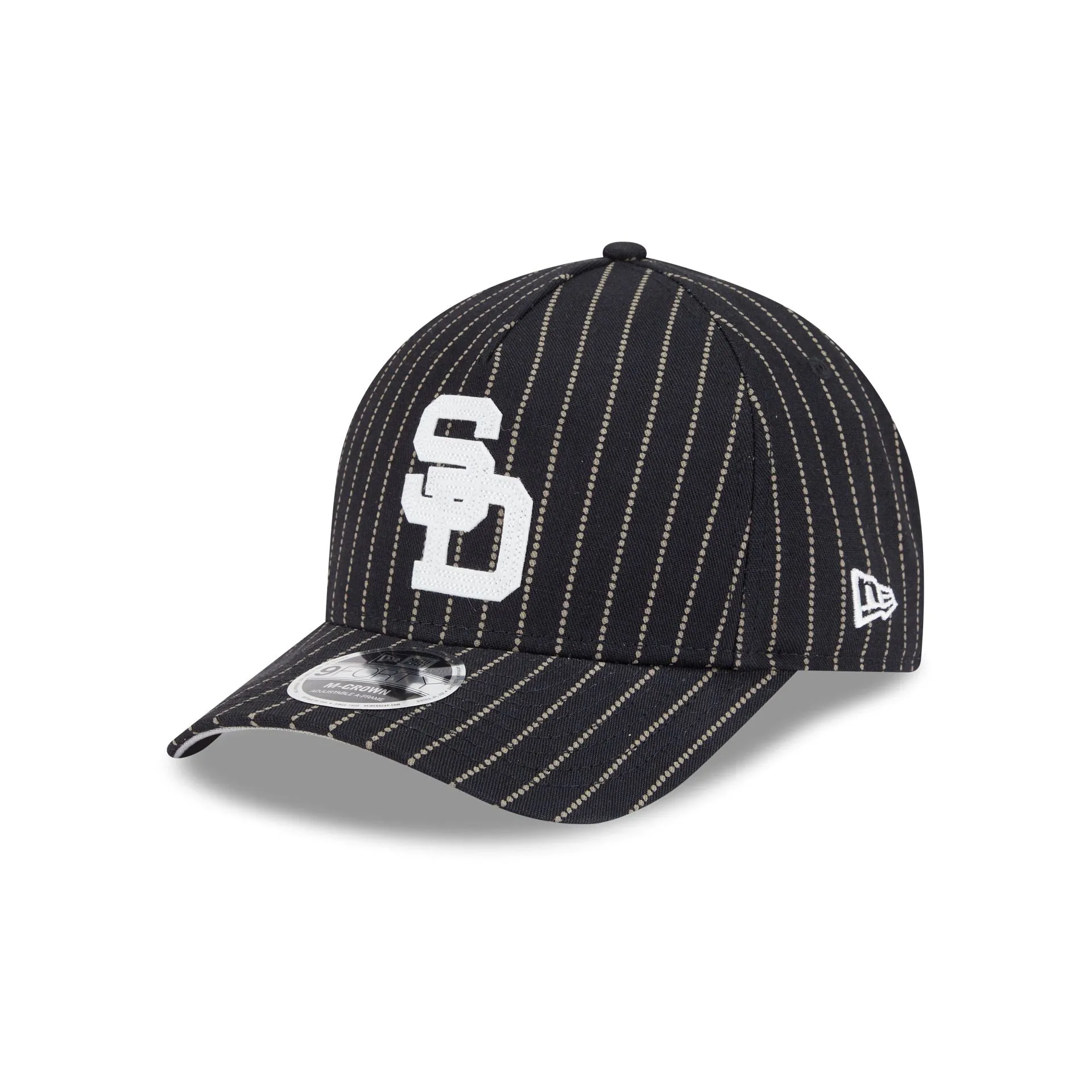 San Diego Padres Dotted Pinstripe 9FORTY M-Crown A-Frame Adjustable Hat sold by New Era