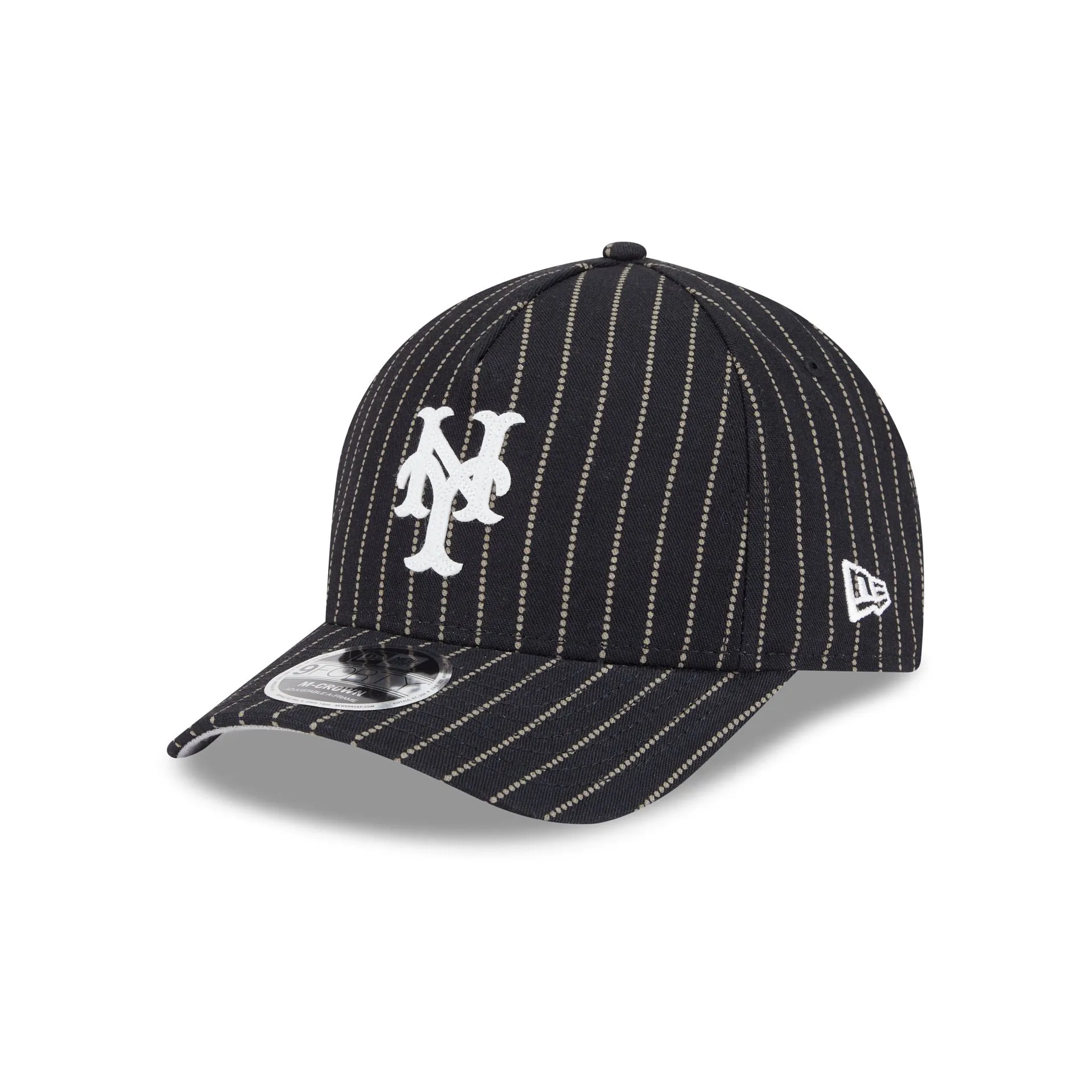 New York Mets Dotted Pinstripe 9FORTY M-Crown A-Frame Adjustable Hat sold by New Era