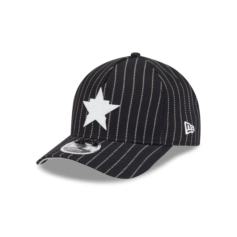 Houston Astros Dotted Pinstripe 9FORTY M-Crown A-Frame Adjustable Hat sold by New Era