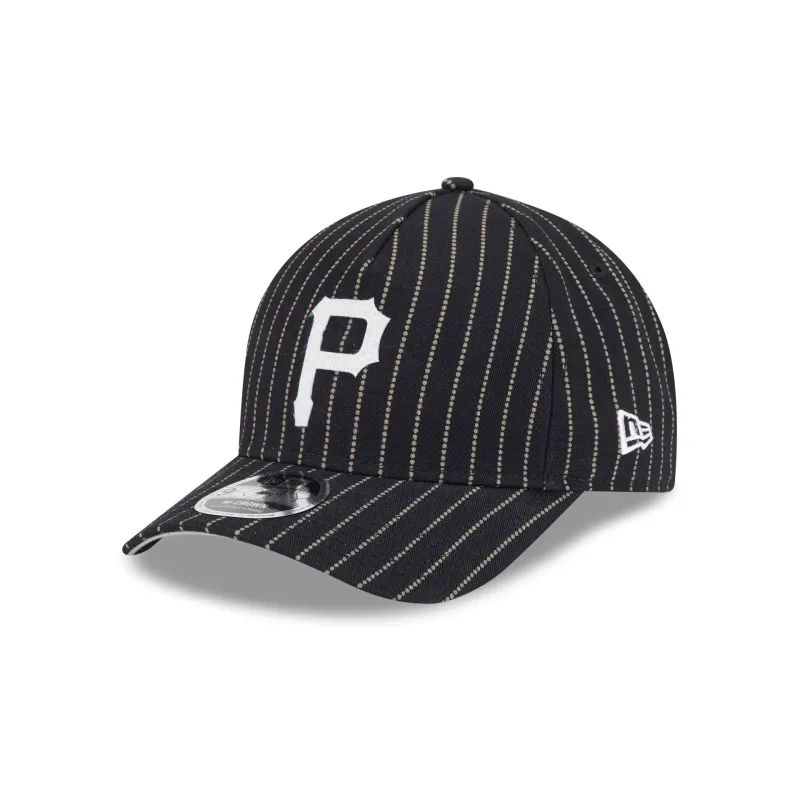 Pittsburgh Pirates Dotted Pinstripe 9FORTY M-Crown A-Frame Adjustable Hat sold by New Era