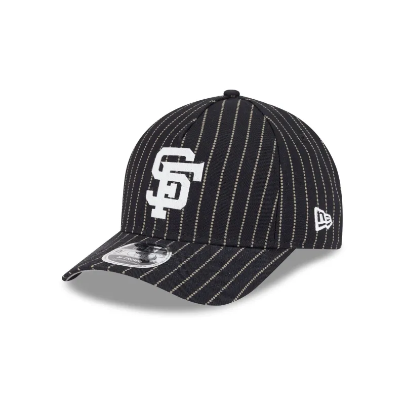 San Francisco Giants Dotted Pinstripe 9FORTY M-Crown A-Frame Adjustable Hat sold by New Era