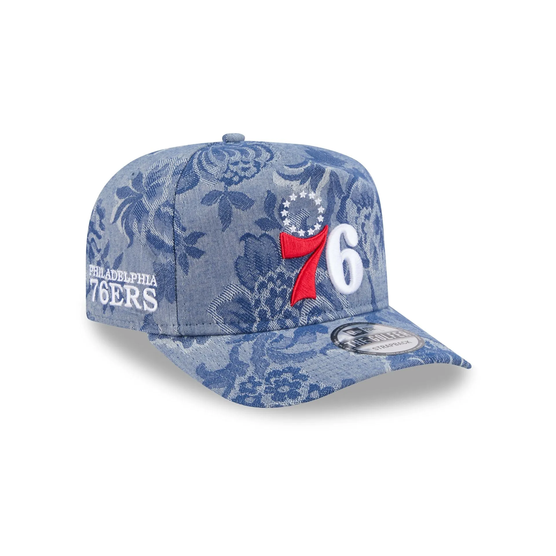 Philadelphia 76ers Denim Jacquard Golfer Hat sold by New Era