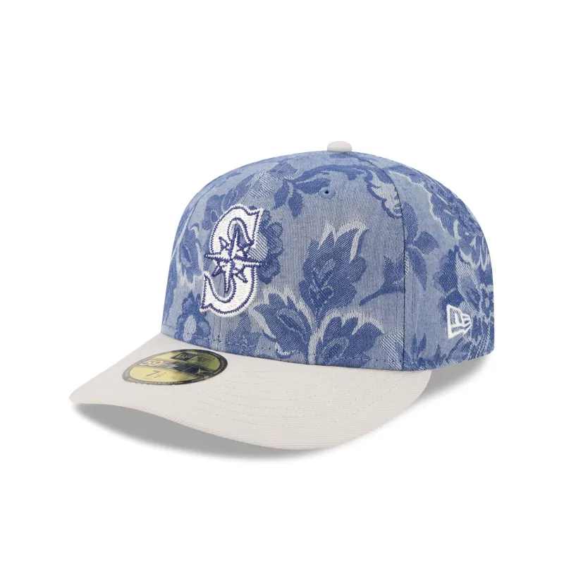 Seattle Mariners Two-Tone Denim 59FIFTY Fitted Hat sold by New Era