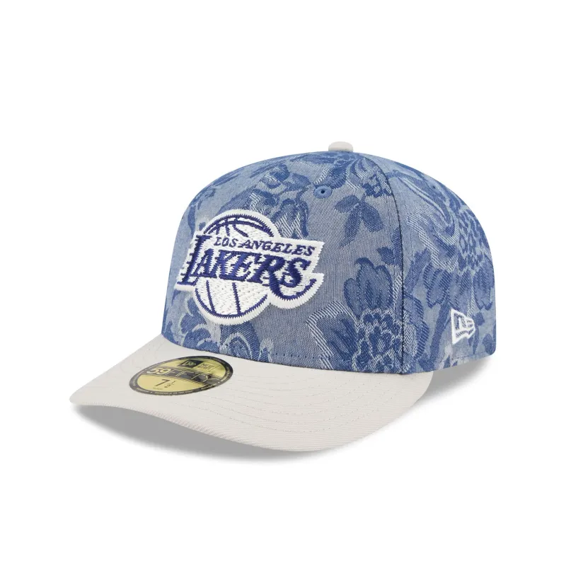 Los Angeles Lakers Two-Tone Denim 59FIFTY Fitted Hat sold by New Era
