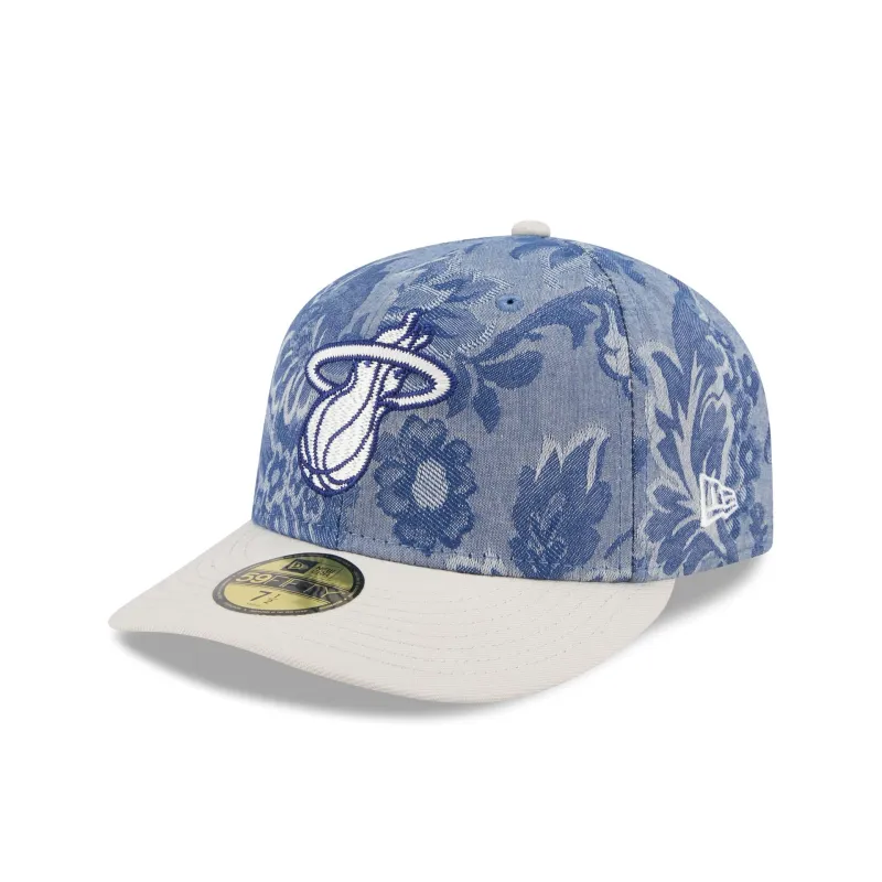Miami Heat Two-Tone Denim 59FIFTY Fitted Hat sold by New Era