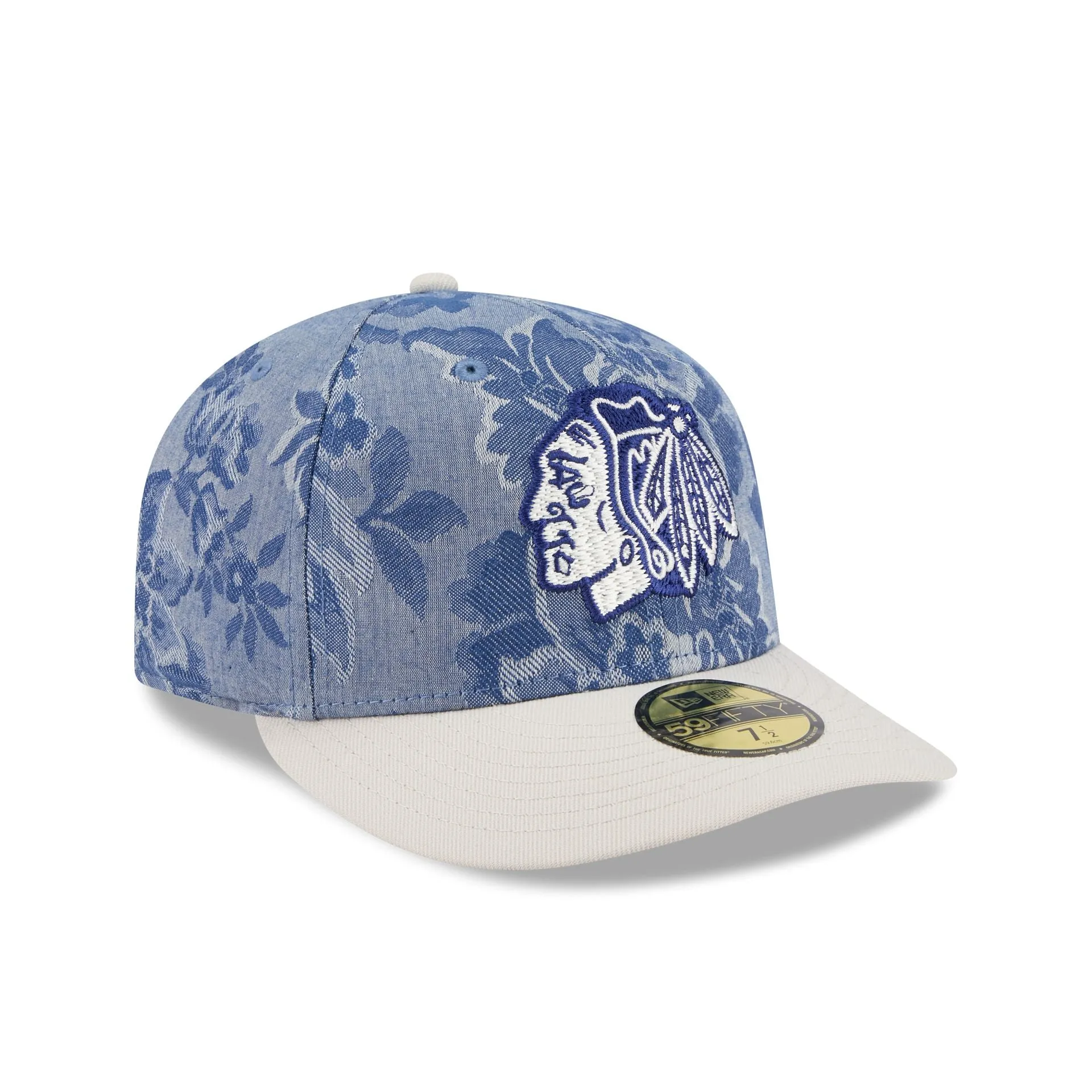 Chicago Blackhawks Two-Tone Denim 59FIFTY Fitted Hat sold by New Era product image thumbnail 3