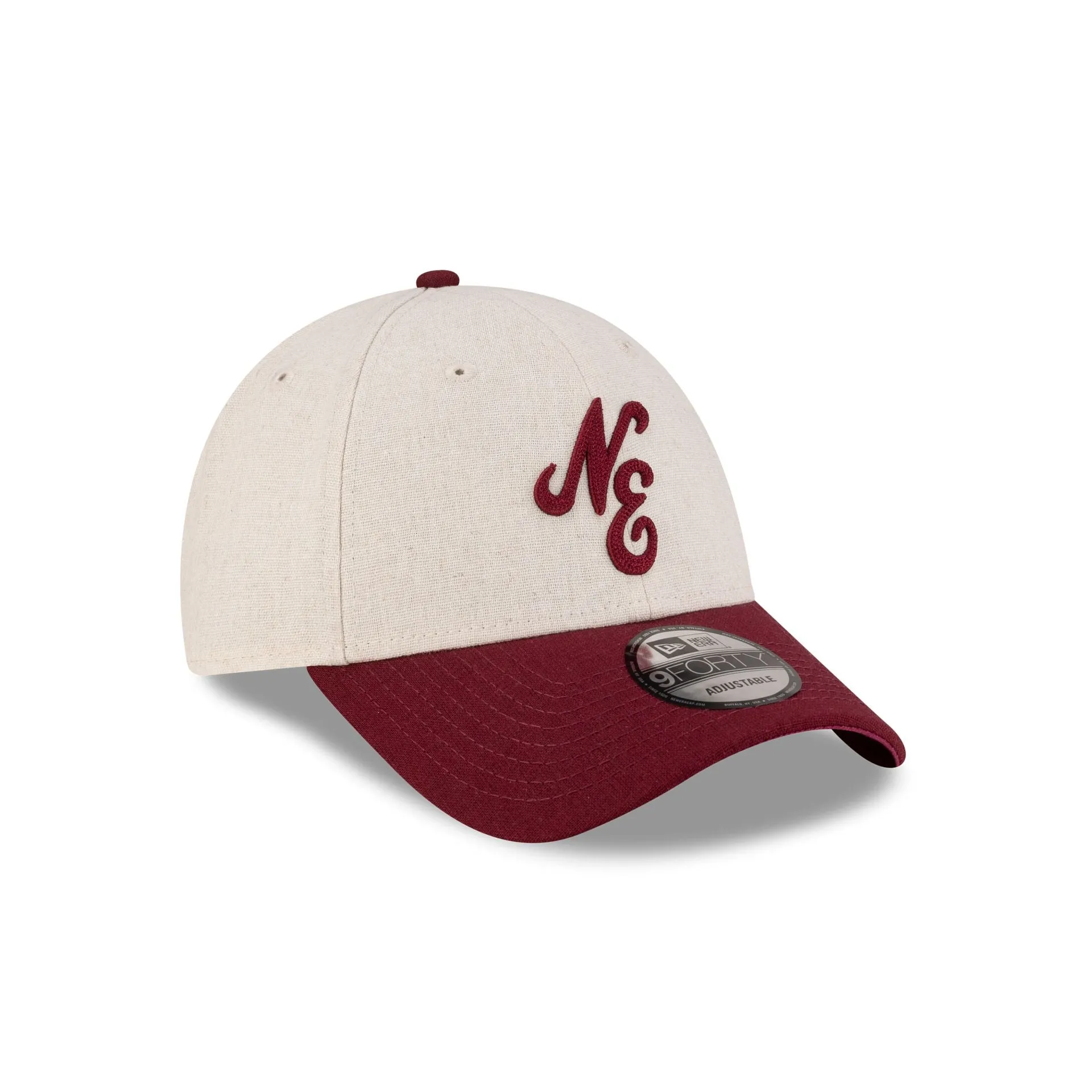 New Era Cap Linen Two Tone Dark Red 9FORTY Adjustable Hat sold by New Era product image thumbnail 3
