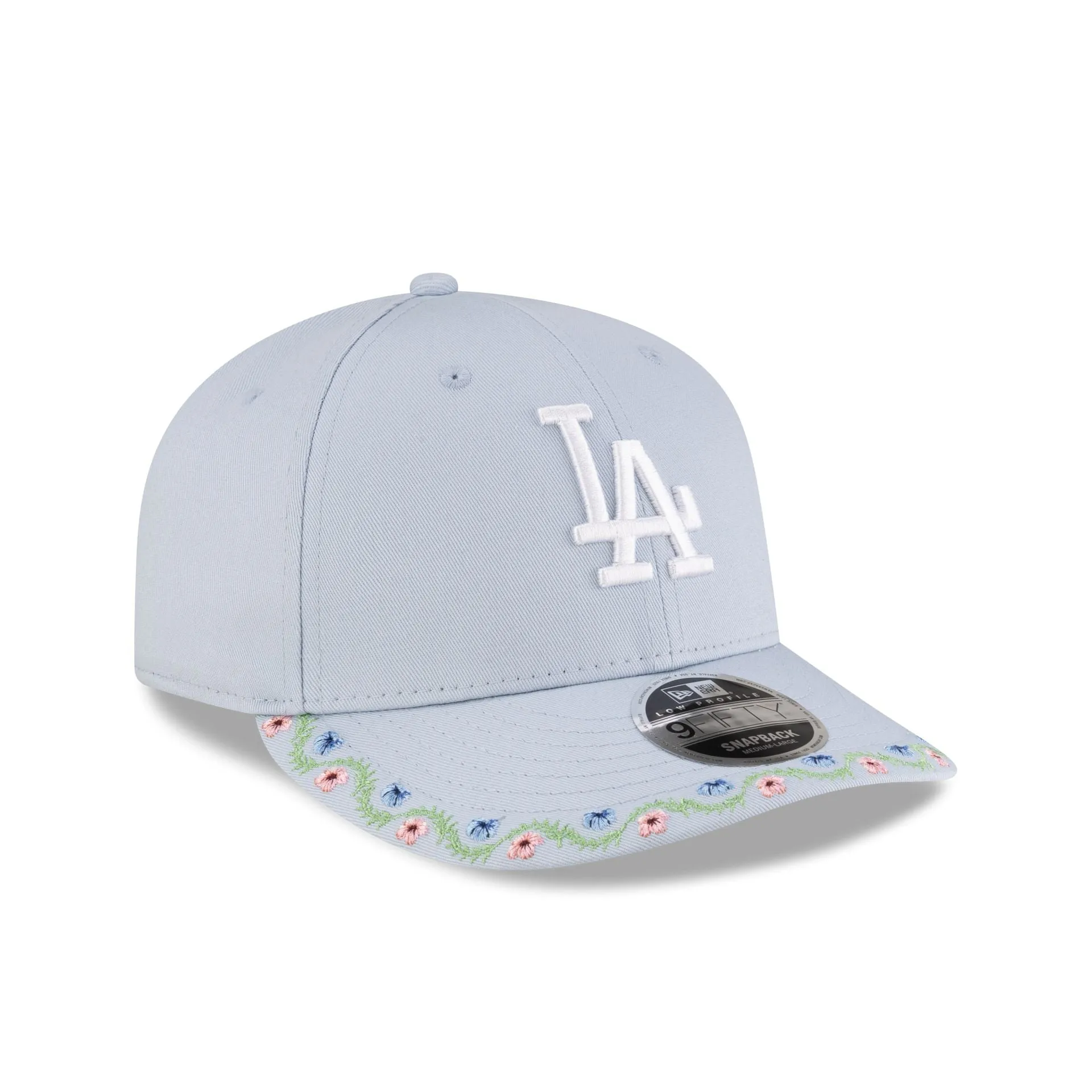 Los Angeles Dodgers Floral Pastel Blue Low Profile 9FIFTY Snapback Hat sold by New Era product image thumbnail 3