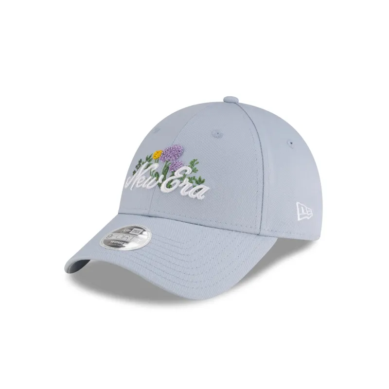 New Era Cap Beaded Floral Pastel Blue Women's 9FORTY Adjustable Hat sold by New Era