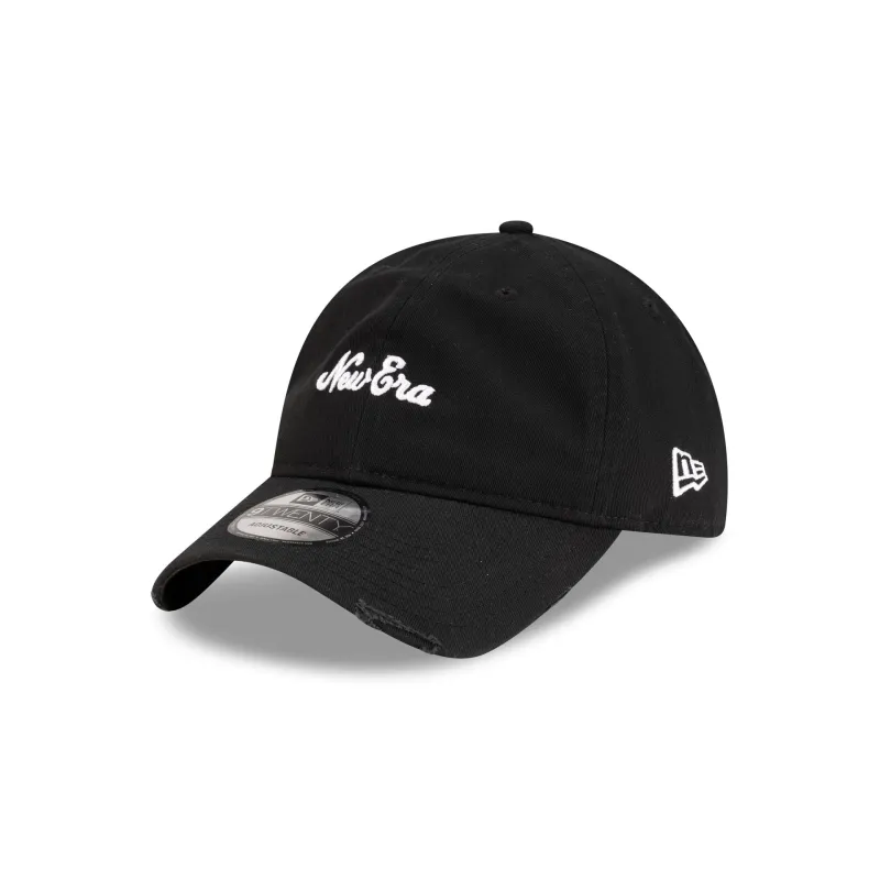 New Era Cap Distressed Black 9TWENTY Adjustable Hat sold by New Era