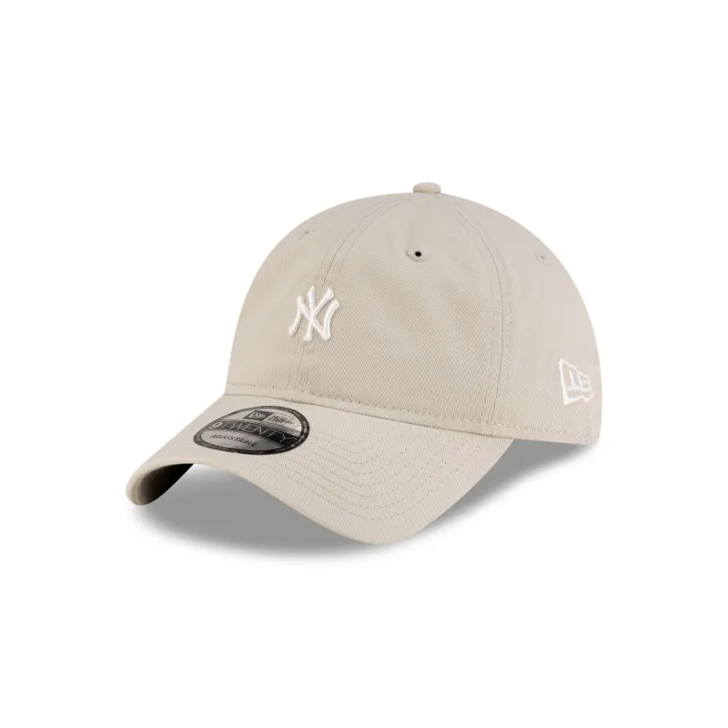 New York Yankees Mini Logo Washed Cream 9TWENTY Adjustable Hat sold by New Era