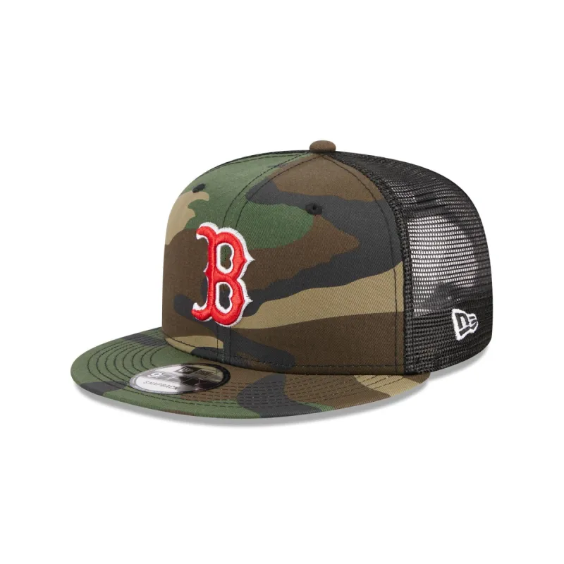 Boston Red Sox Camo 9FIFTY Trucker Snapback Hat sold by New Era