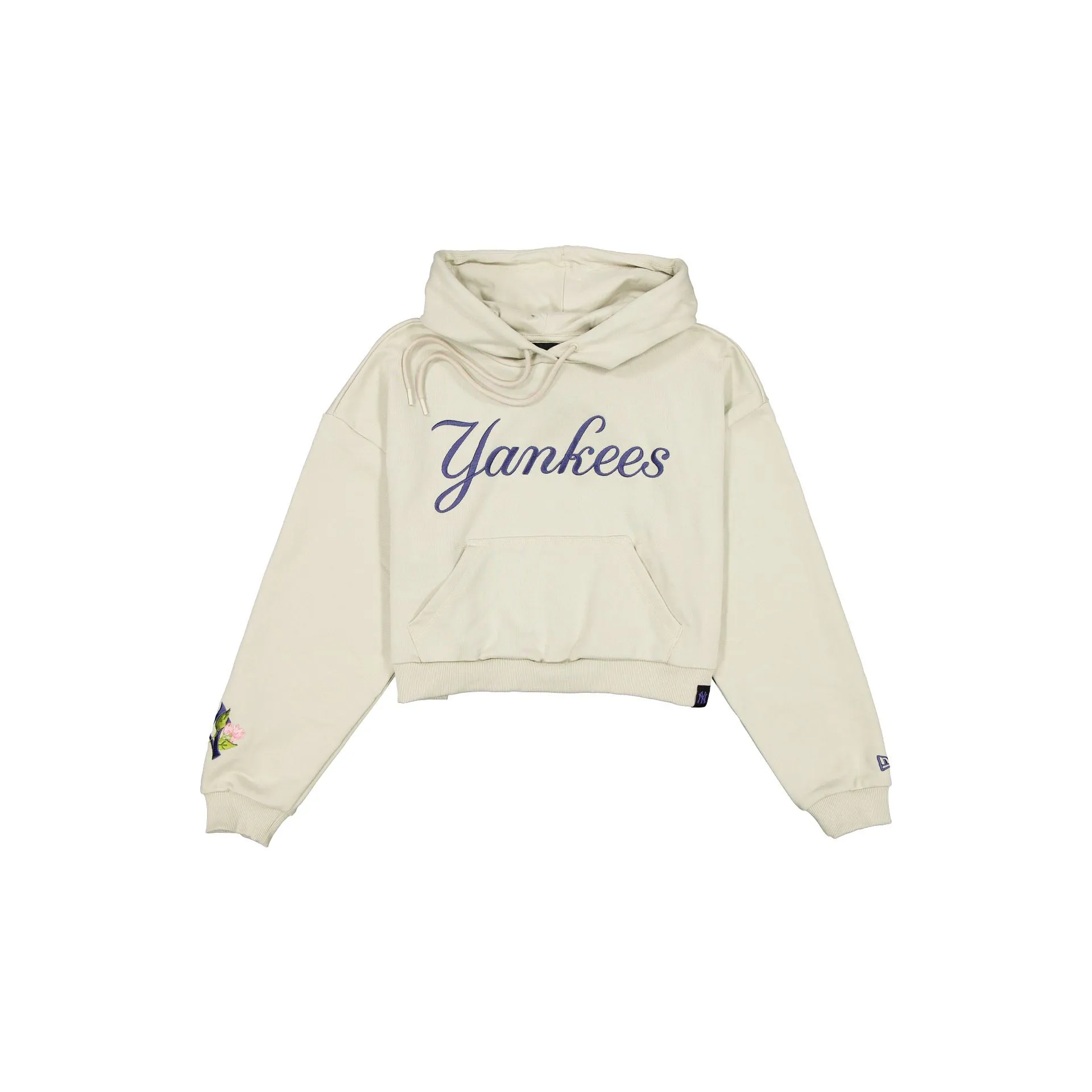 New York Yankees Women's Cropped Floral Stone Hoodie sold by New Era