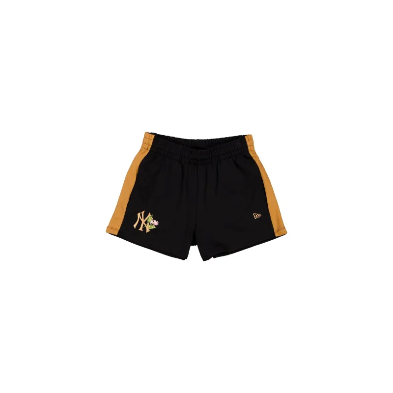 New York Yankees Women's High Waisted Black Floral Shorts sold by New Era