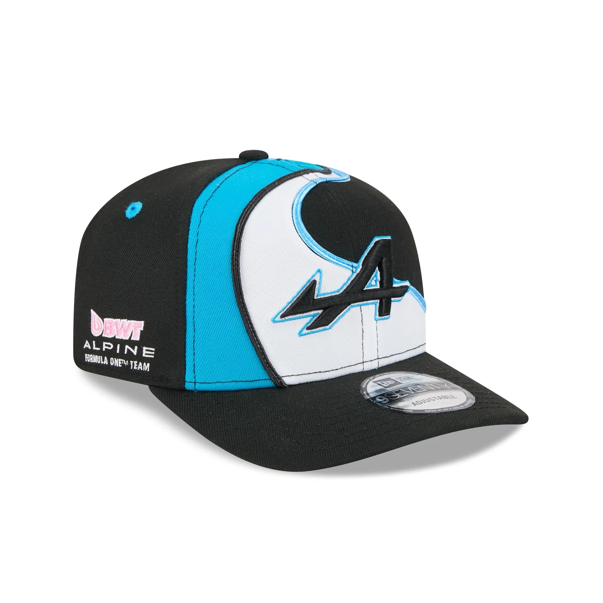 2025 Miami Race BWT Alpine F1 Team Blue Black 9SEVENTY Stretch-Snap Hat sold by New Era