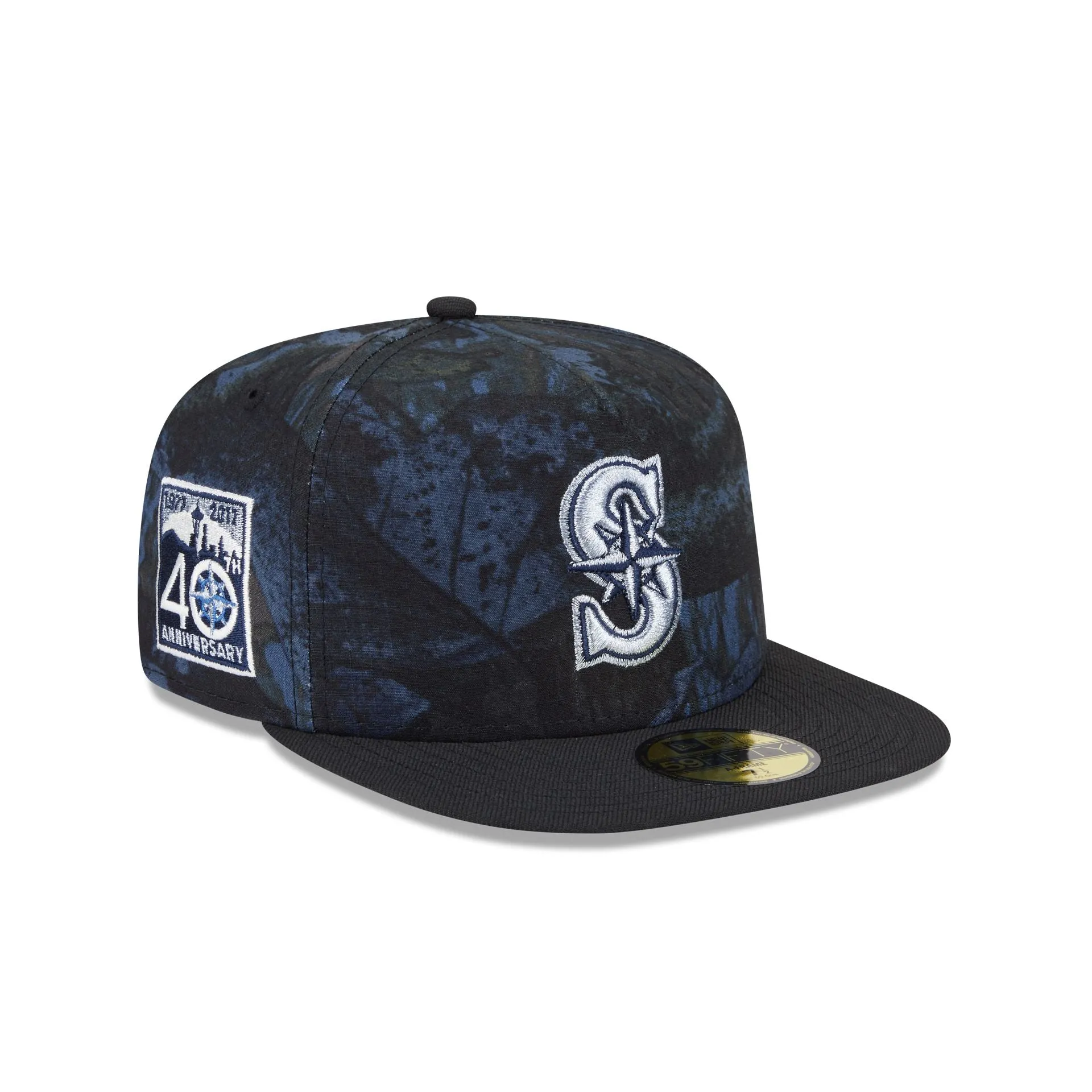 Just Caps Ripstop Camo Seattle Mariners 59FIFTY A-Frame Fitted Hat sold by New Era