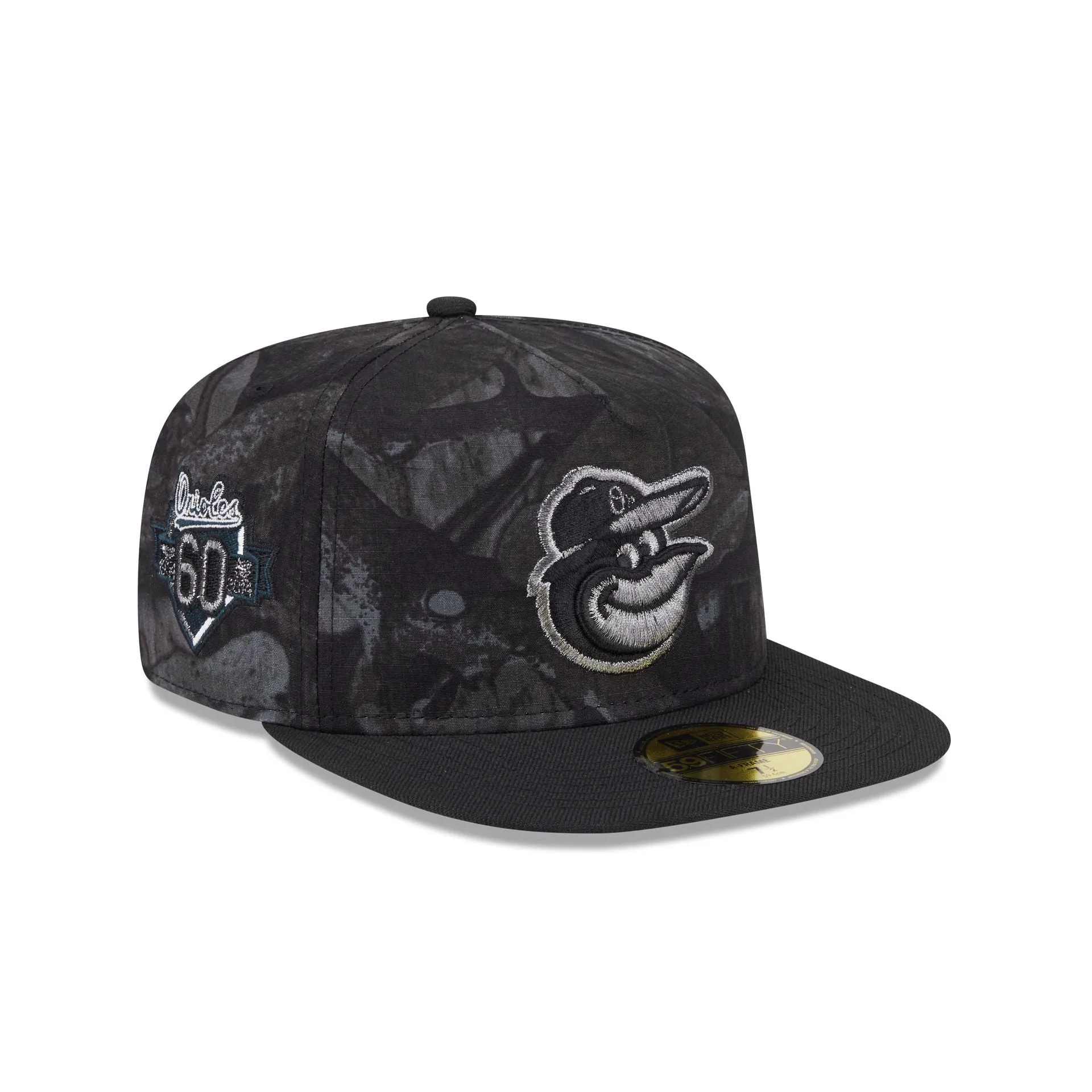 Just Caps Ripstop Camo Baltimore Orioles 59FIFTY A-Frame Fitted Hat sold by New Era