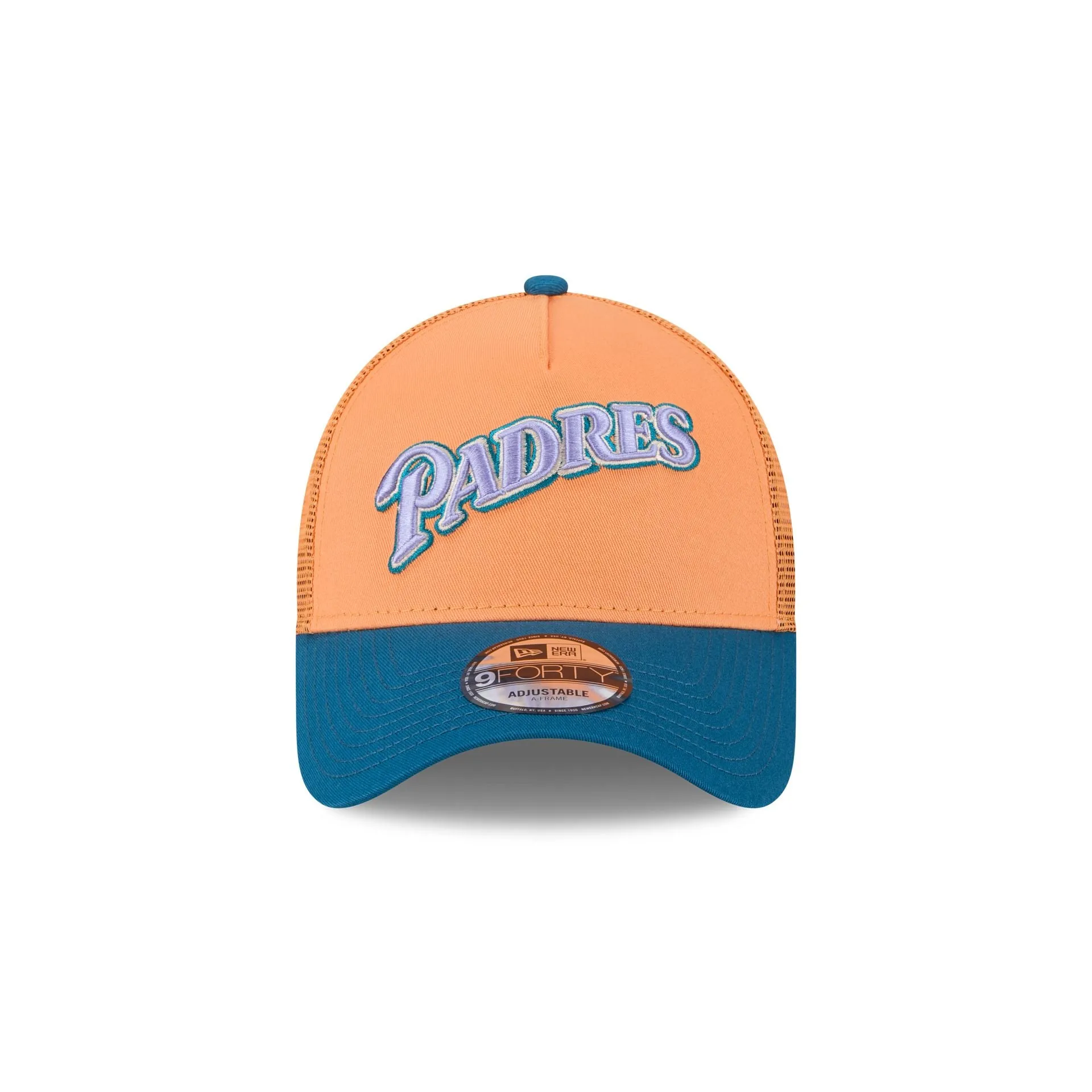 San Diego Padres Orange Glaze 9FORTY A-Frame Trucker Hat sold by New Era product image thumbnail 2