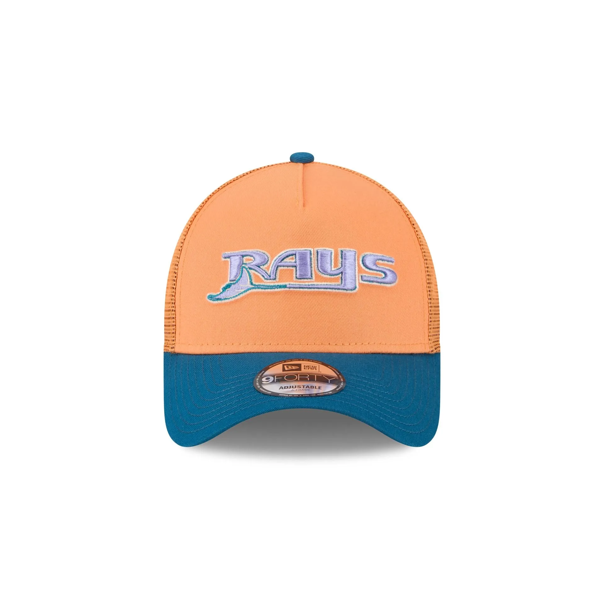 Tampa Bay Rays Orange Glaze 9FORTY A-Frame Trucker Hat sold by New Era product image thumbnail 2