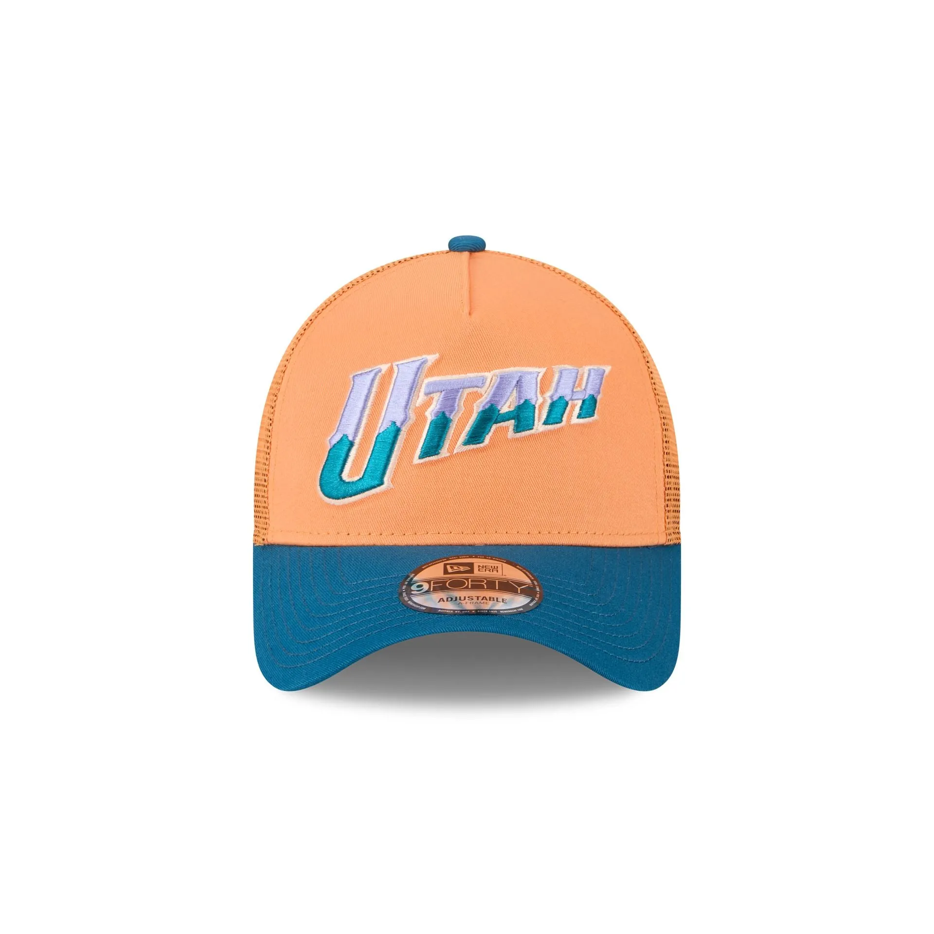 Utah Jazz Orange Glaze 9FORTY A-Frame Trucker Hat sold by New Era product image thumbnail 2