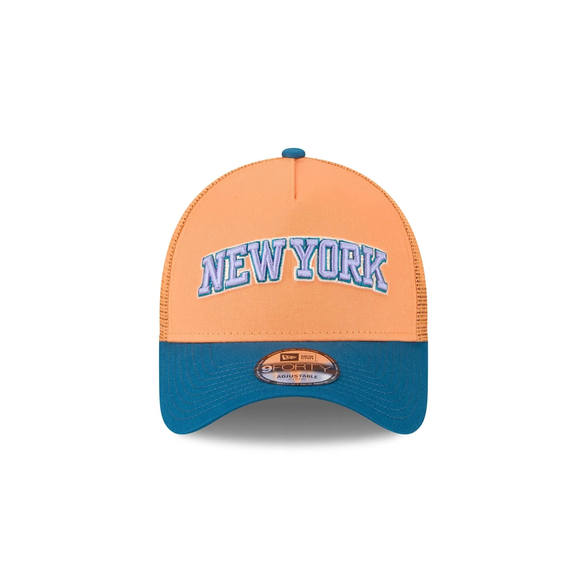 New York Knicks Orange Glaze 9FORTY A-Frame Trucker Hat sold by New Era product image thumbnail 2